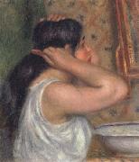 Pierre Renoir The Toilette Woman Combing Her Hair oil painting artist